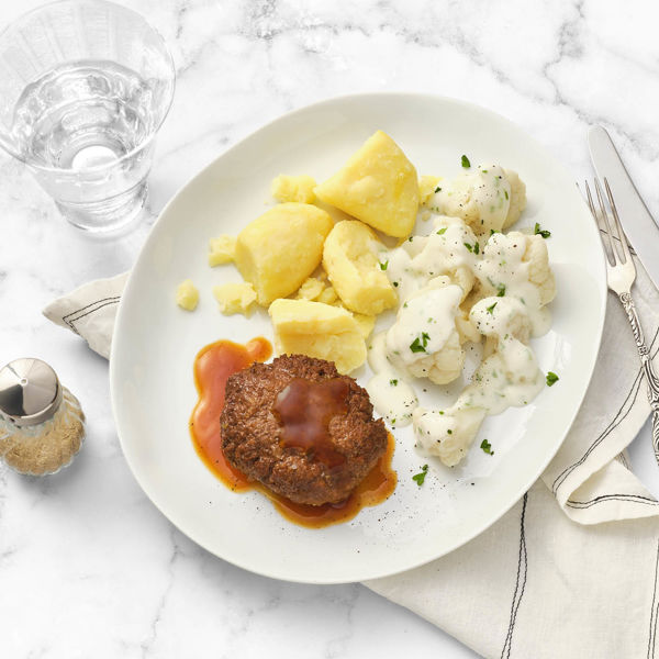 gezonde hollandse maaltijd met bloemkool aardappel en vlees gezonde hollandse maaltijd met bloemkool aardappel en vlees